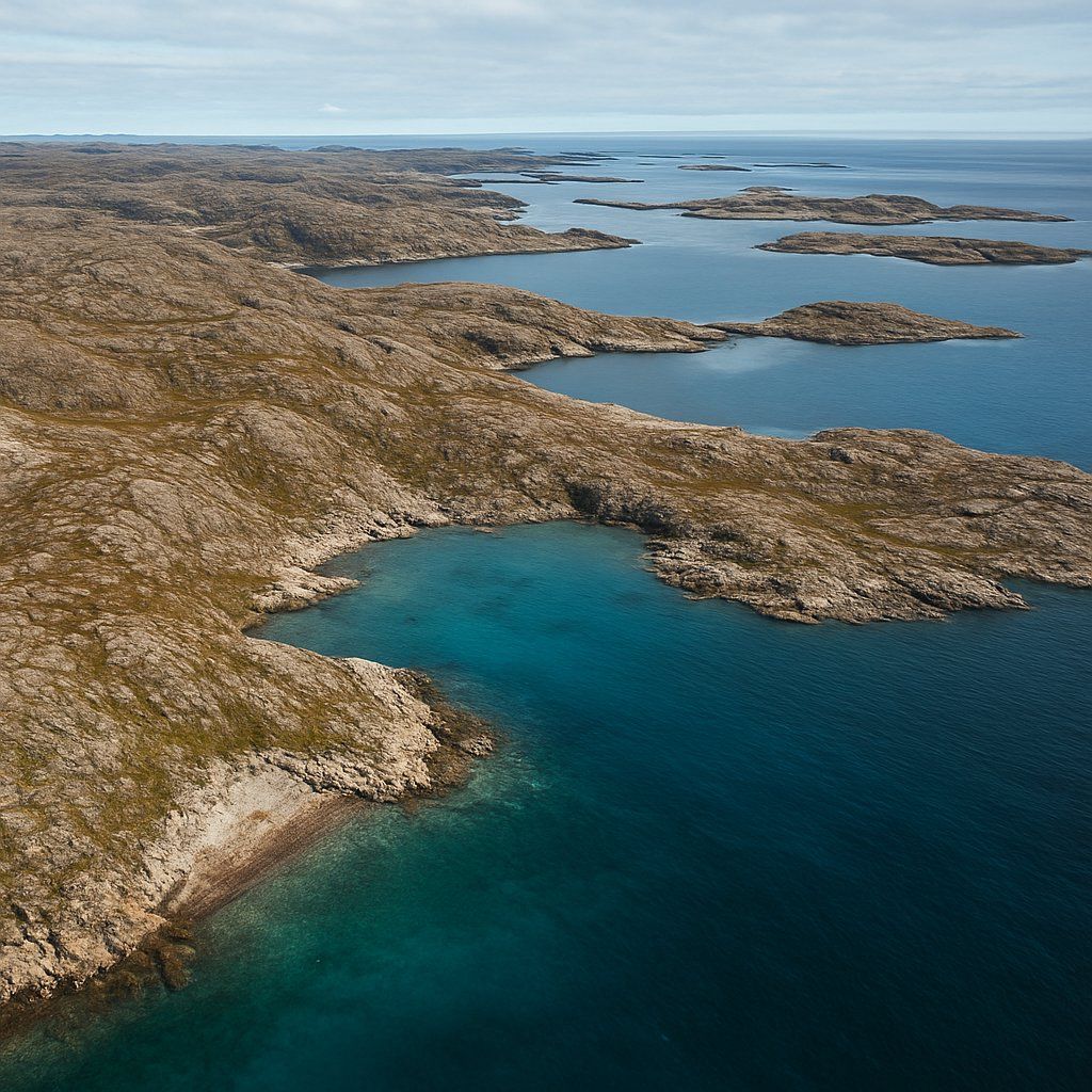 Lower Savage Islands, Nunavut Cruise Port - overhead view of the Lower Savage Isl itinerary stop located in the Canada, New England, New York cruising region