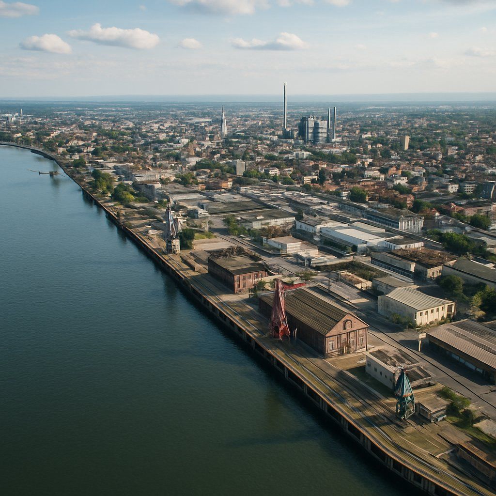 Ludwigshafen, Germany Cruise Port - overhead view of the Ludwigshafen itinerary stop located in the Europe - Western Europe cruising region