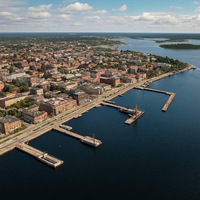 Lulea, Sweden Cruise Port - overhead view of the Lulea itinerary stop located in the Europe - Northern Europe cruising region