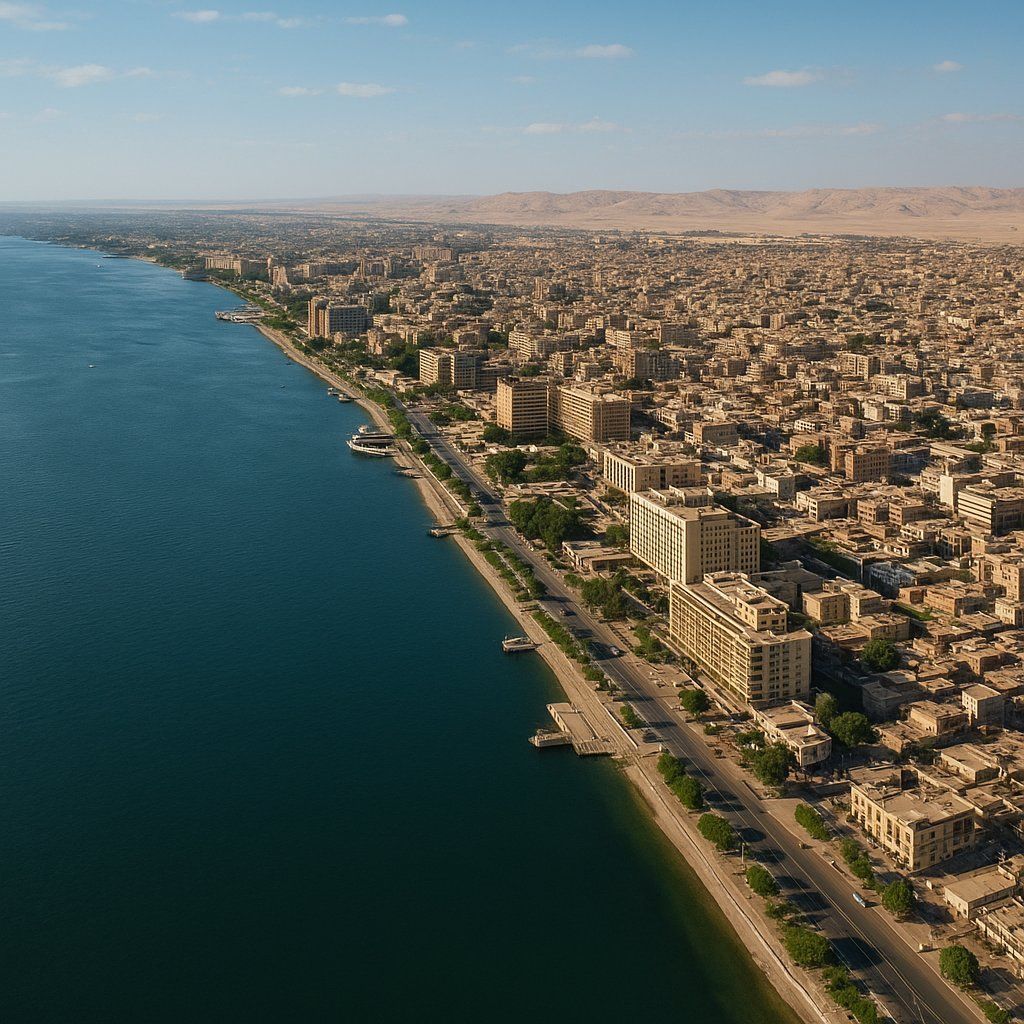 Luxor, Egypt Cruise Port - overhead view of the Luxor itinerary stop located in the Other (Asia/Africa/Middle East) cruising region