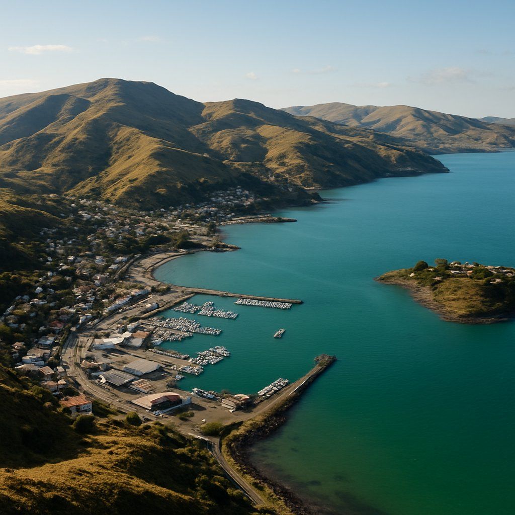 Lyttelton Cruise Port - overhead view of the Lyttelton itinerary stop located in the Other (Asia/Africa/Middle East) cruising region