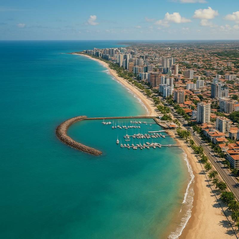 Maceio, Brazil Cruise Port - overhead view of the Maceio itinerary stop located in the South America cruising region