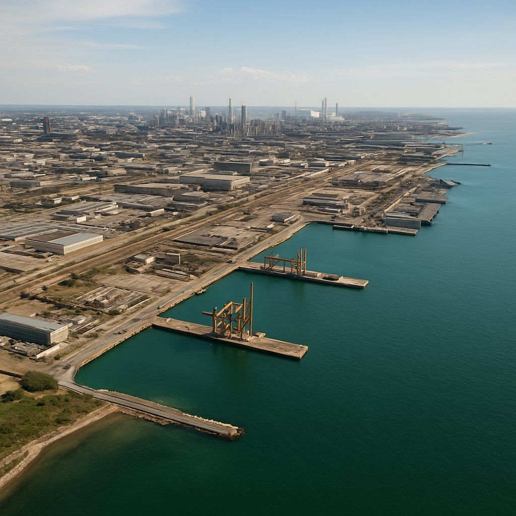Marghera Venezia Porto Marghera Italy Cruise Port - overhead view of the Marghera Venezia itinerary stop located in the Europe - Mediterranean cruising region