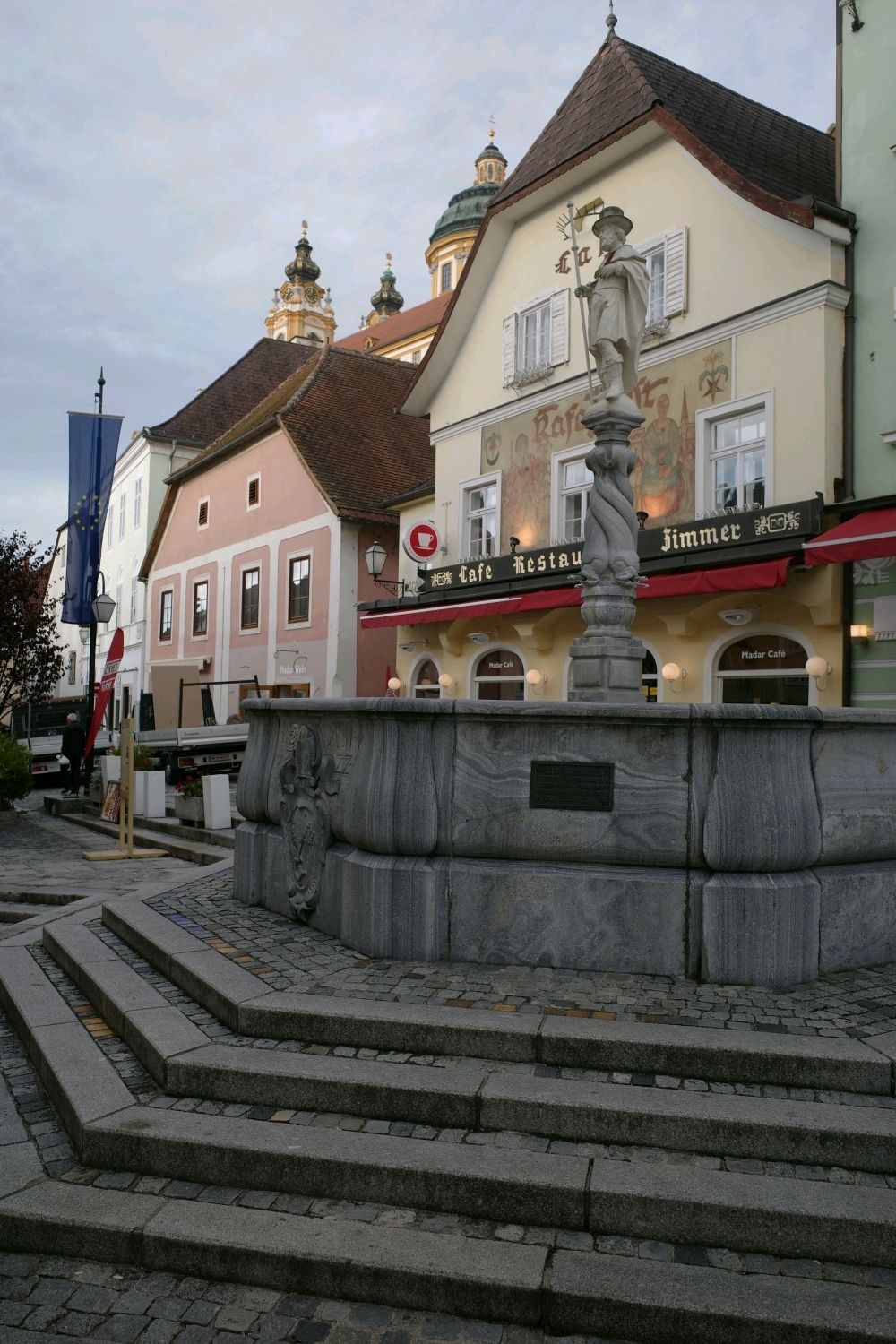 Melk, Austria Cruise Port - overhead view of the Melk itinerary stop located in the Europe - Western Europe cruising region