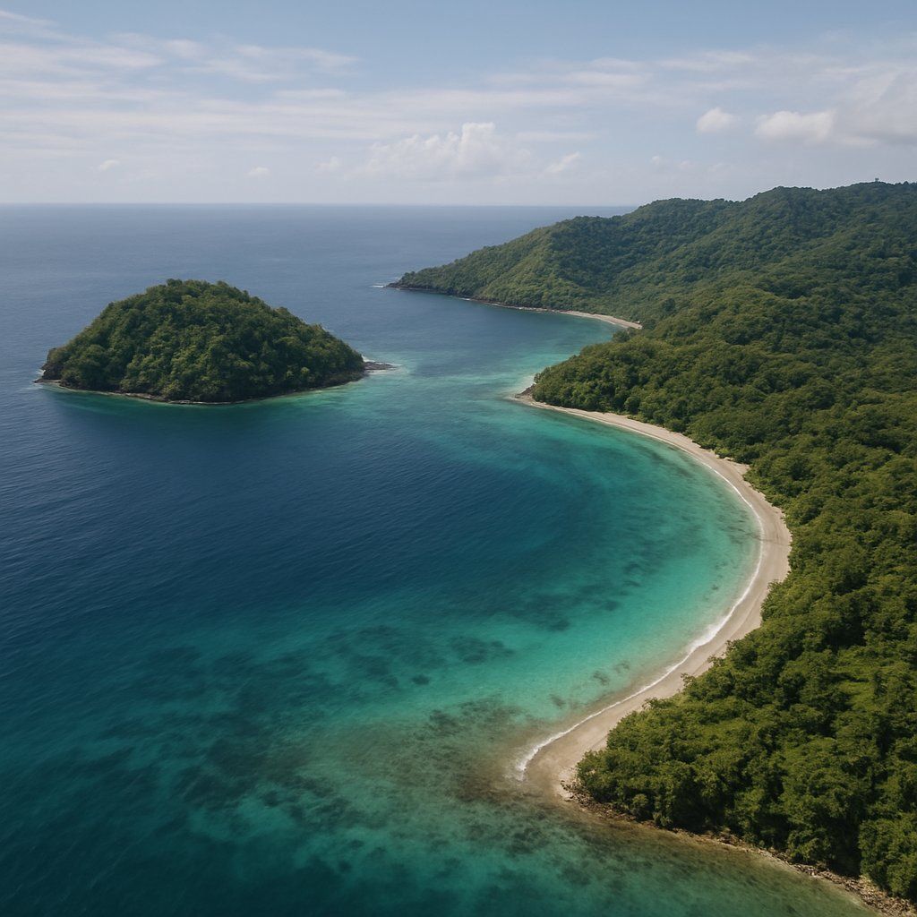Menyawakan Island, Indonesia Cruise Port - overhead view of the Menyawakan Isl itinerary stop located in the South Pacific cruising region