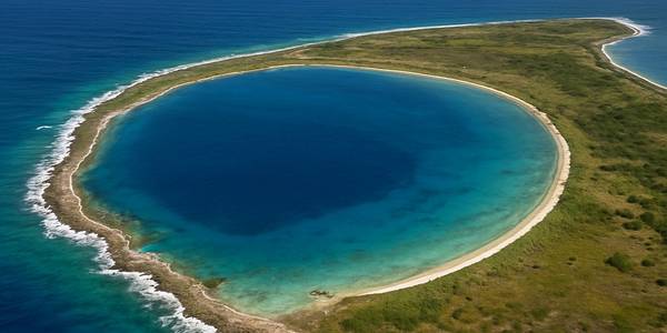 Midway Island Cruise Port - overhead view of the Midway Island itinerary stop located in the Alaska cruising region