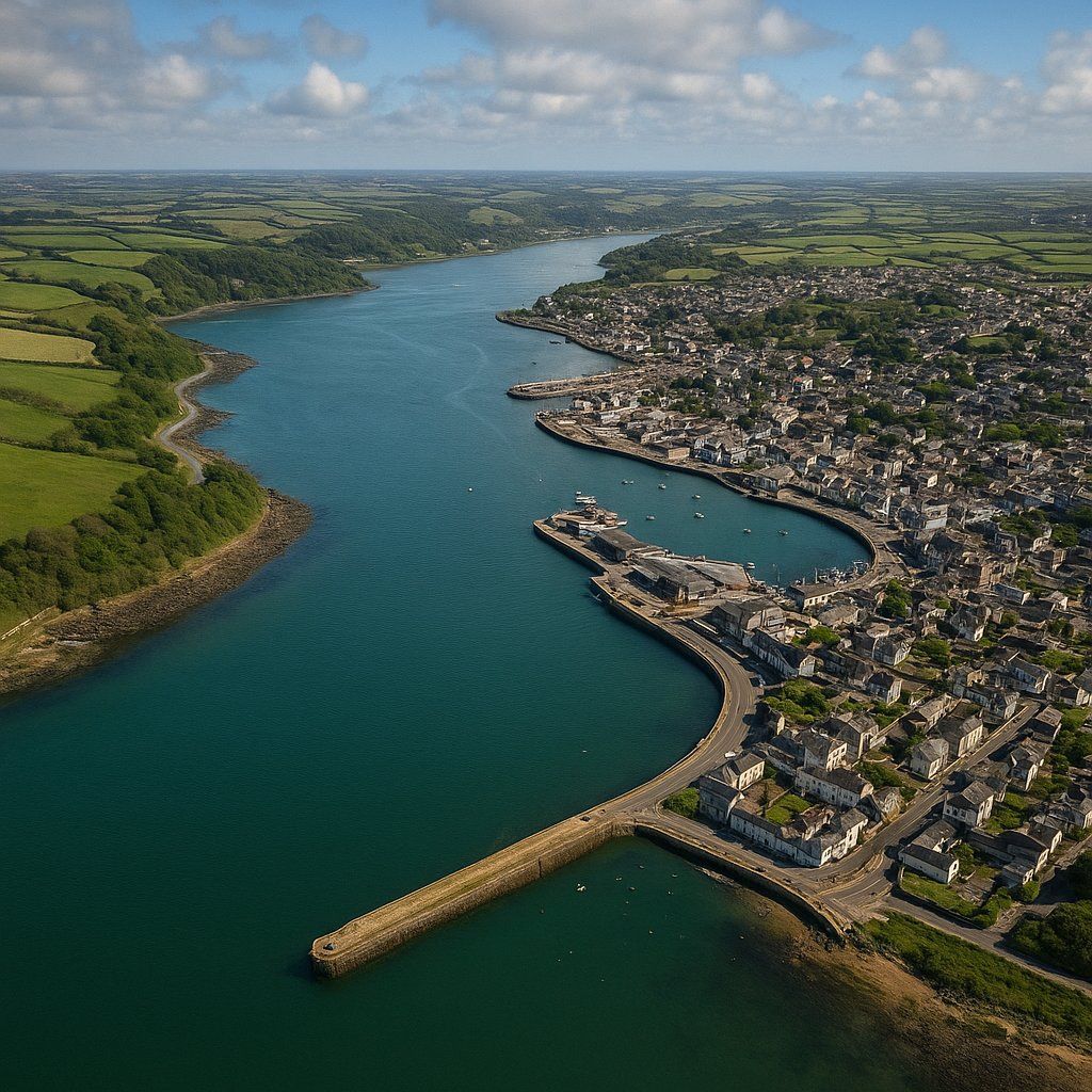 Milford Haven, Wales Cruise Port - overhead view of the Milford Haven itinerary stop located in the Europe - Western Europe cruising region