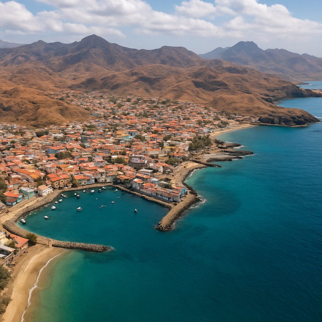 Mindelo Cruise Port - overhead view of the Mindelo itinerary stop located in the Other (Asia/Africa/Middle East) cruising region