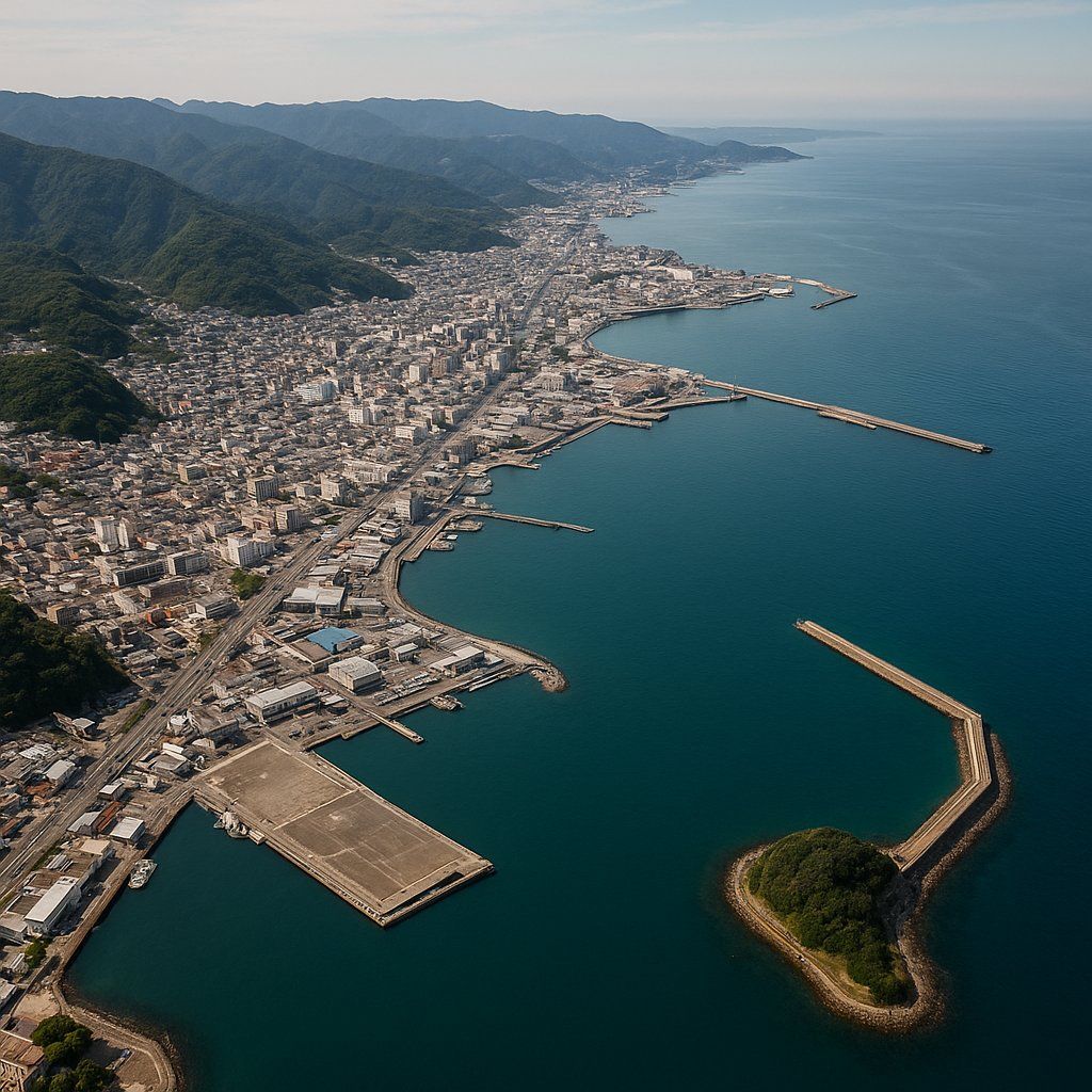 Moji, Japan Cruise Port - overhead view of the Moji itinerary stop located in the Other (Asia/Africa/Middle East) cruising region