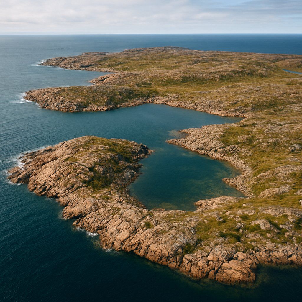Monumental Island, Canada Cruise Port - overhead view of the Monumental Isl itinerary stop located in the Canada, New England, New York cruising region