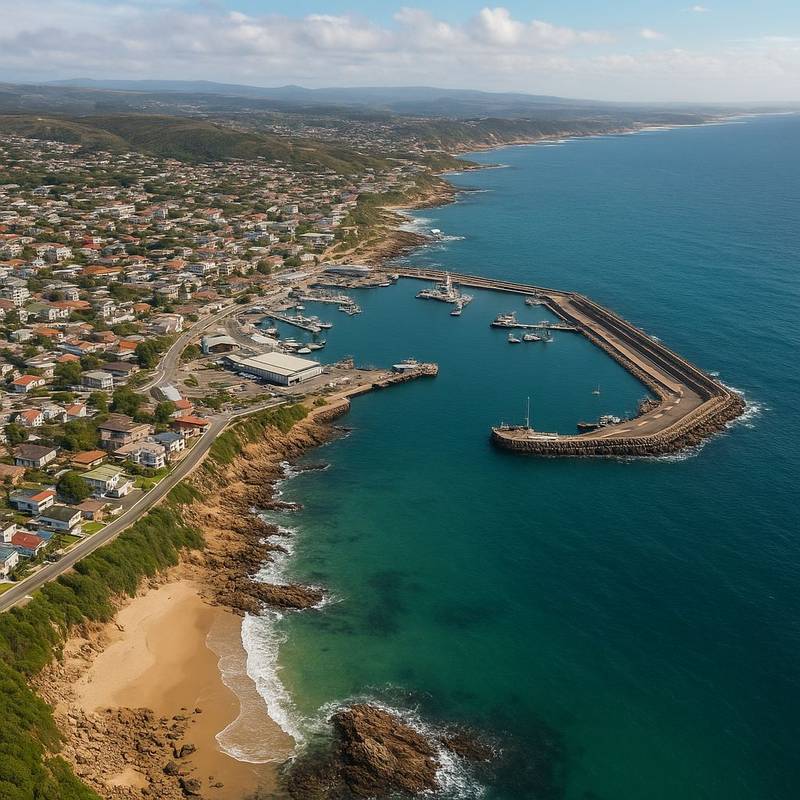 Mossel Bay, South Africa Cruise Port - overhead view of the Mossel Bay itinerary stop located in the Other (Asia/Africa/Middle East) cruising region