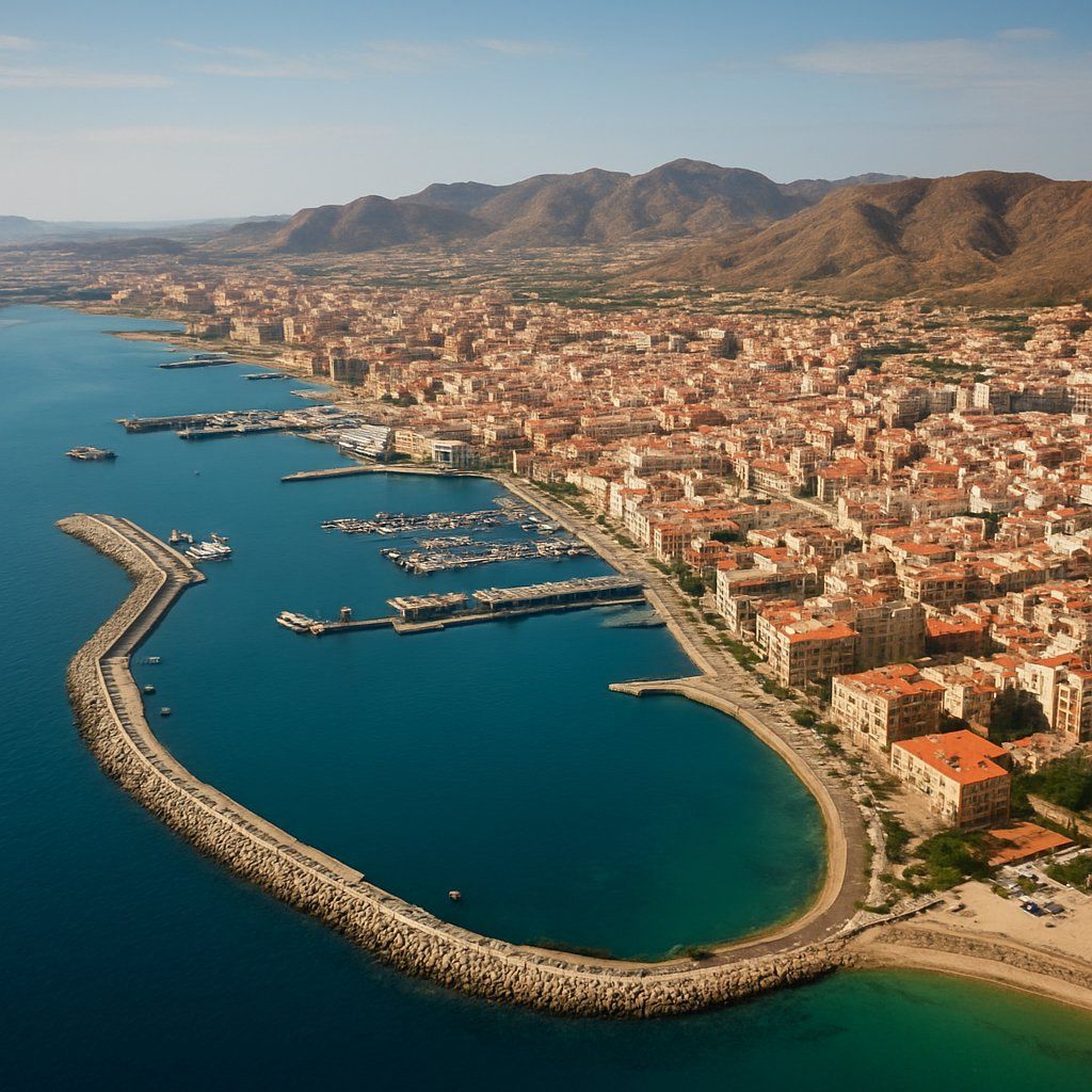 Murcia (cartagena), Spain Cruise Port - overhead view of the Murcia itinerary stop located in the Europe - Western Europe cruising region