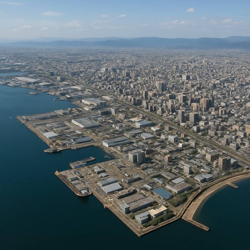 Nagoya, Japan Cruise Port - overhead view of the Nagoya itinerary stop located in the Other (Asia/Africa/Middle East) cruising region