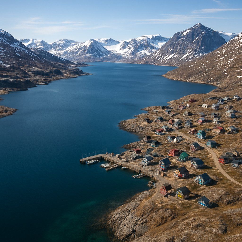 Nansen Harbor, Greenland Cruise Port - overhead view of the Nansen Harbor itinerary stop located in the Polar Regions cruising region