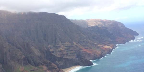 Nā Pali Coast, Kauai Cruise Port - overhead view of the Nā Pali Coast itinerary stop located in the Hawaii cruising region