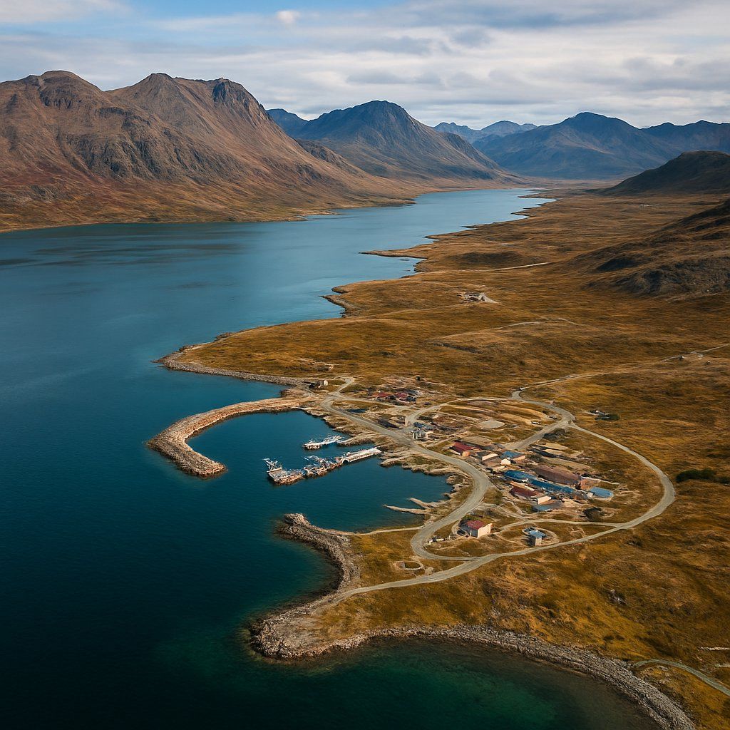 Narsarsuaq, Greenland Cruise Port - overhead view of the Narsarsuaq itinerary stop located in the Polar Regions cruising region