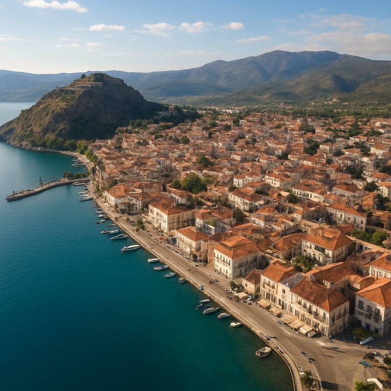Nauplia Cruise Port - overhead view of the Nauplia itinerary stop located in the Europe - Eastern Europe cruising region