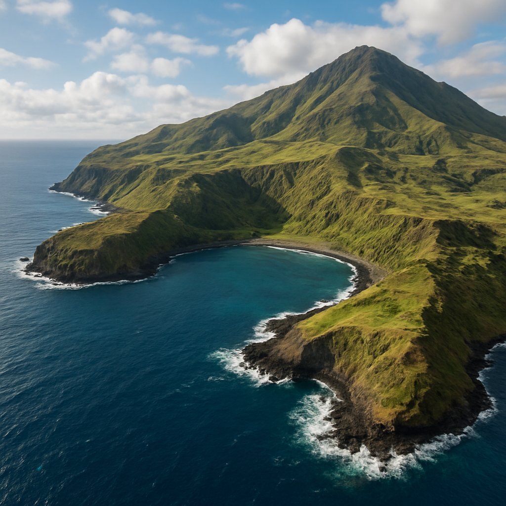 Nightingale Island, Tristan Da Cunha Group (st. Helena) Cruise Port - overhead view of the Nightingale Isl itinerary stop located in the Transatlantic cruising region