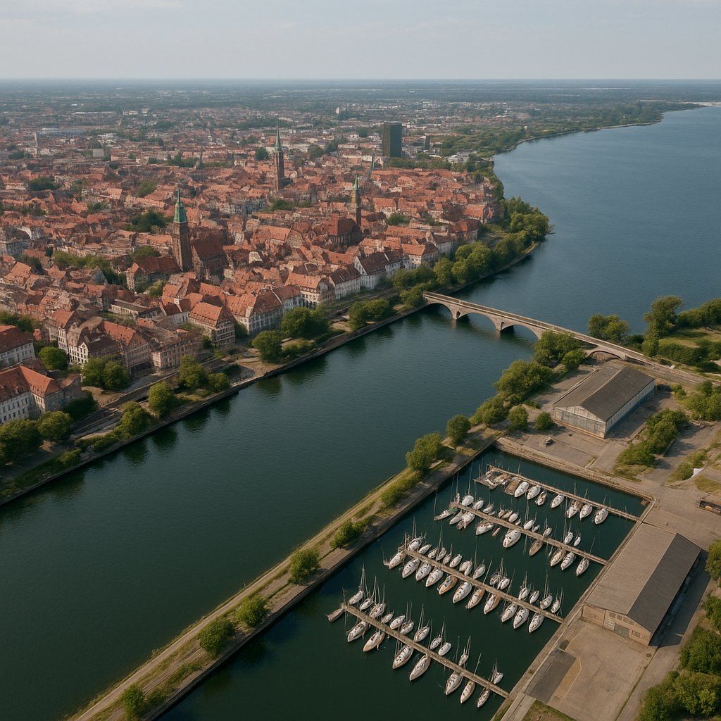 Nuremberg (munich), Germany Cruise Port - overhead view of the Nuremberg itinerary stop located in the Europe - Western Europe cruising region