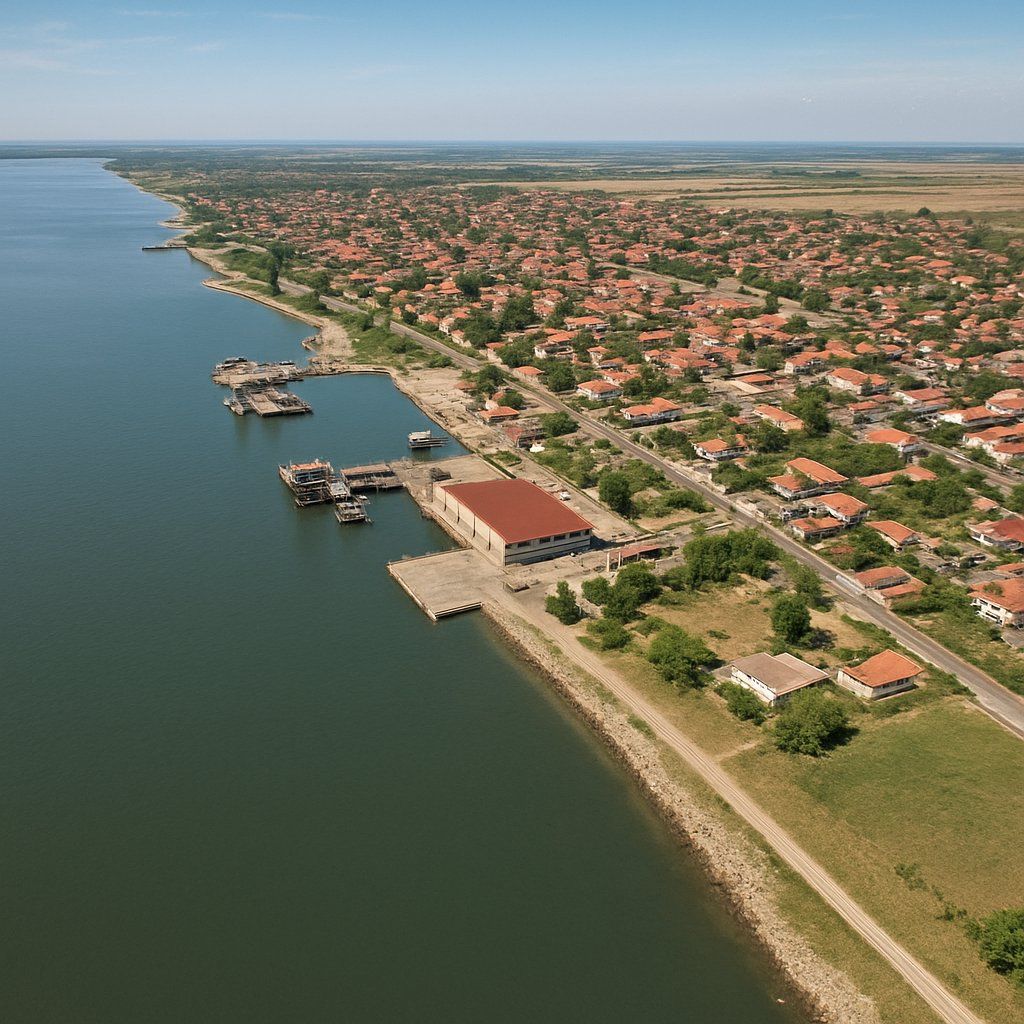 Oltenita (bucharest), Romania Cruise Port - overhead view of the Oltenita itinerary stop located in the Europe - Eastern Europe cruising region