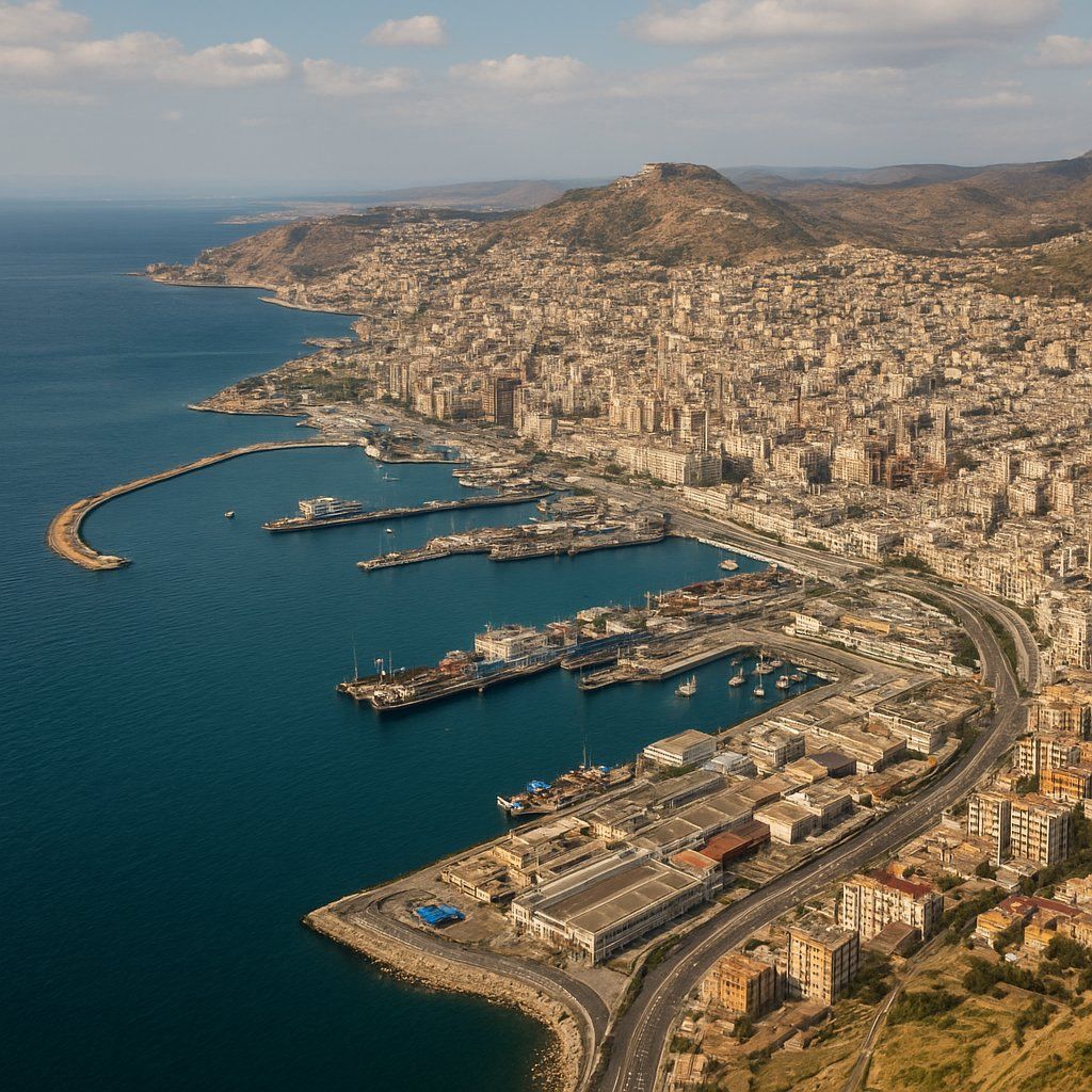 Oran, Algeria Cruise Port - overhead view of the Oran itinerary stop located in the Other (Asia/Africa/Middle East) cruising region