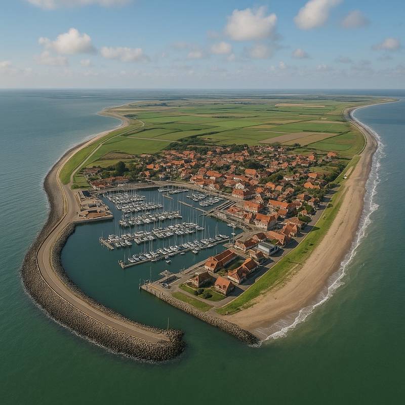 Oudeschild Texel Island, Netherlands Cruise Port - overhead view of the Oudeschild itinerary stop located in the Europe - Northern Europe cruising region