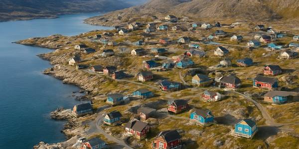 Paamiut (frederikshab), Greenland Cruise Port - overhead view of the Paamiut itinerary stop located in the Polar Regions cruising region