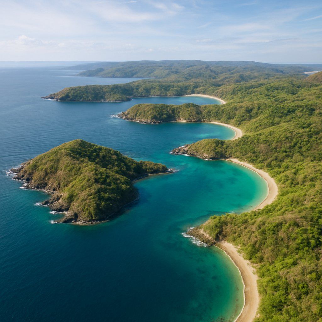 Papagayo Peninsula, Costa Rica Cruise Port - overhead view of the Papagayo Penins itinerary stop located in the Central America, Panama Canal cruising region