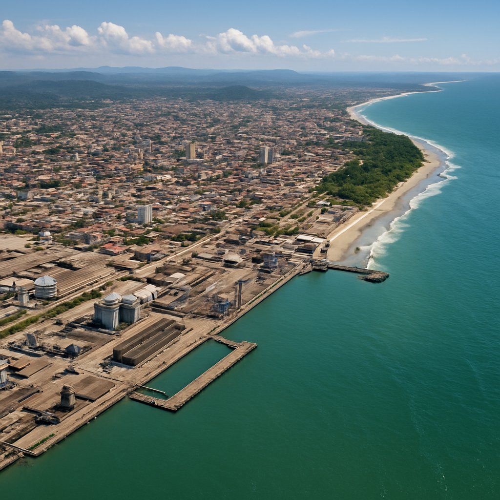 Paranagua, Brazil Cruise Port - overhead view of the Paranagua itinerary stop located in the South America cruising region