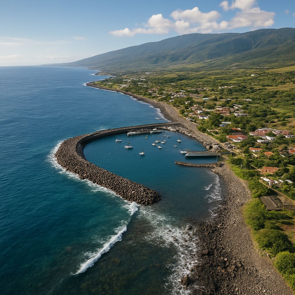 Pointe Des Galets, Reunion Island Cruise Port - overhead view of the Pointe Des Gale itinerary stop located in the Other (Asia/Africa/Middle East) cruising region