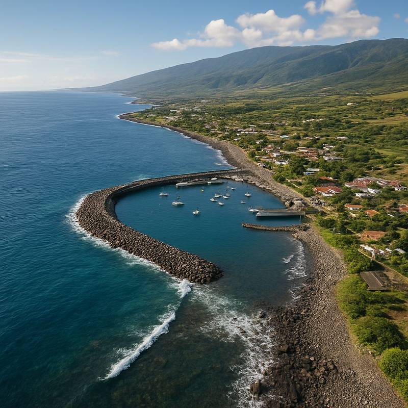 Pointe Des Galets, Reunion Island Cruise Port - overhead view of the Pointe Des Gale itinerary stop located in the Other (Asia/Africa/Middle East) cruising region