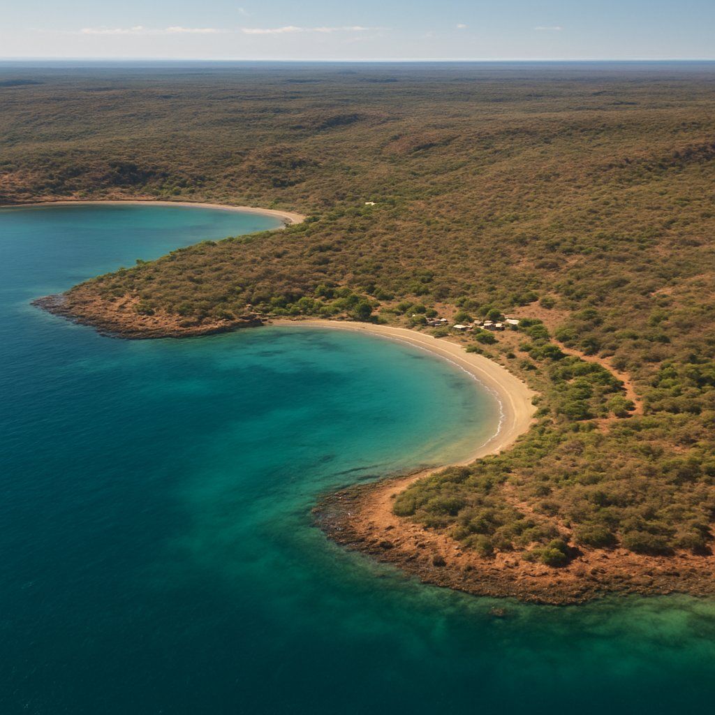 Port Essington (victoria Settlement), Australia Cruise Port - overhead view of the Port Essington itinerary stop located in the South Pacific - Australia cruising region