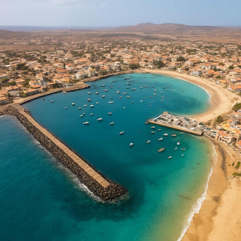 Porta Praia Cruise Port - overhead view of the Porta Praia itinerary stop located in the Other (Asia/Africa/Middle East) cruising region