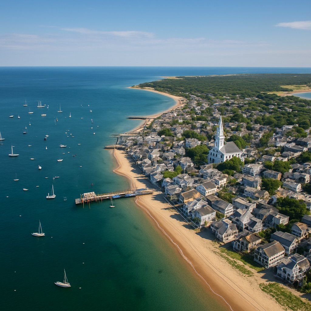 Provincetown, Massachusetts Cruise Port - overhead view of the Provincetown itinerary stop located in the Canada, New England, New York cruising region