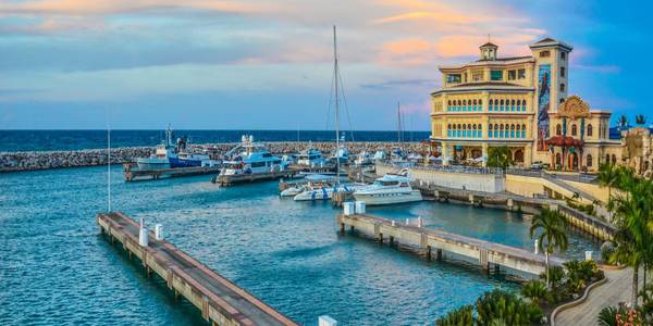 Puerto Plata, Dominican Republic Cruise Port - overhead view of the Puerto Plata itinerary stop located in the Caribbean - Eastern cruising region