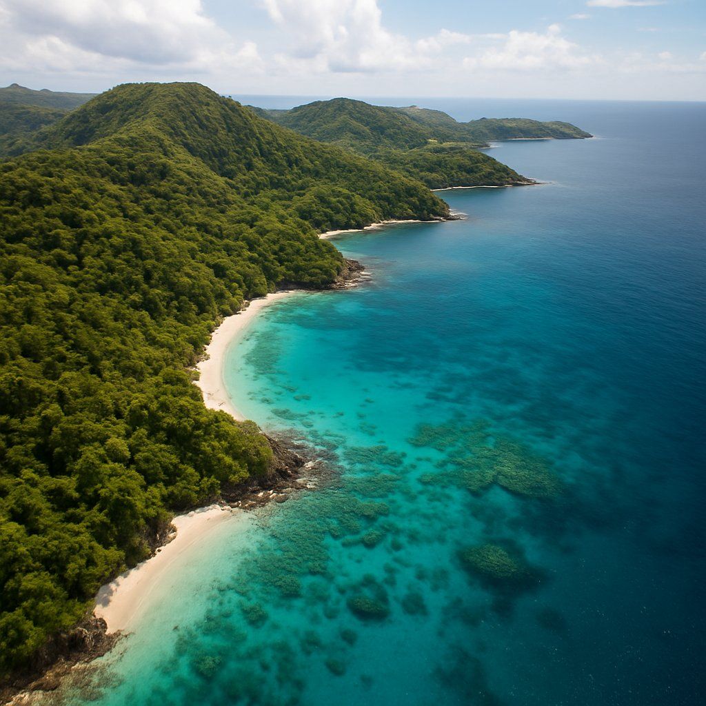 Pulau Nai Indonesia Cruise Port - overhead view of the Pulau Nai itinerary stop located in the South Pacific cruising region