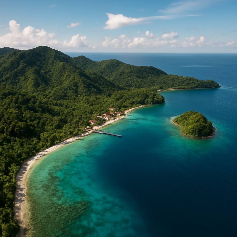 Pulau Num, Indonesia Cruise Port - overhead view of the Pulau Num itinerary stop located in the Other (Asia/Africa/Middle East) cruising region