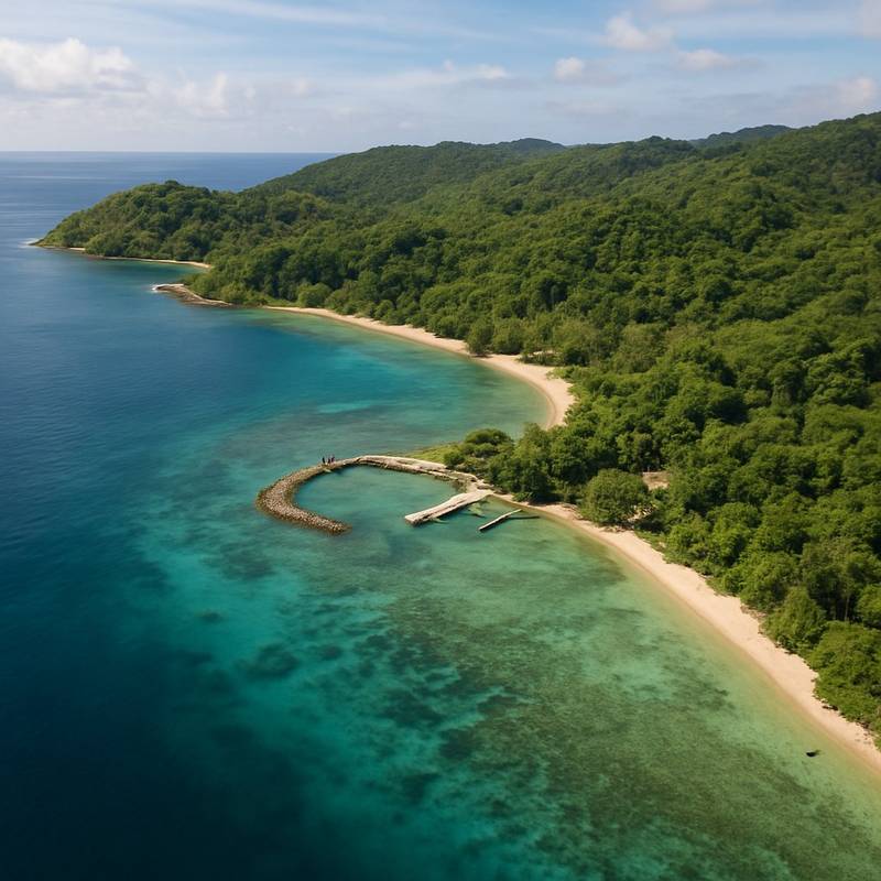 Pulau Rouw, Indonesia Cruise Port - overhead view of the Pulau Rouw itinerary stop located in the Other (Asia/Africa/Middle East) cruising region