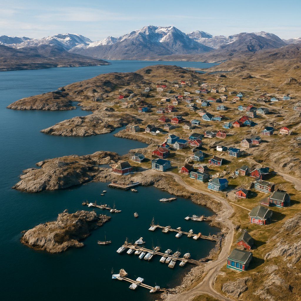 Qilaqitsoq, Greenland Cruise Port - overhead view of the Qilaqitsoq itinerary stop located in the Polar Regions cruising region