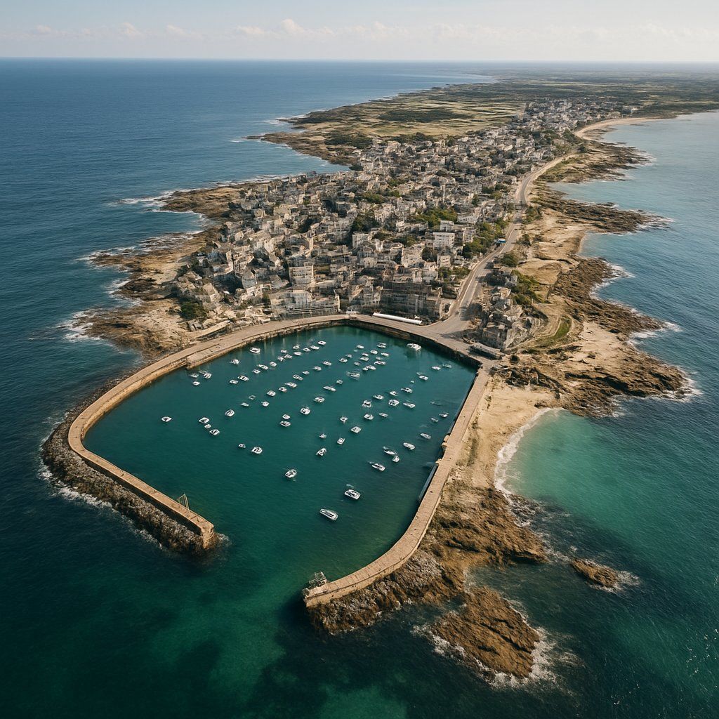Quiberon, France Cruise Port - overhead view of the Quiberon itinerary stop located in the Europe - Western Europe cruising region
