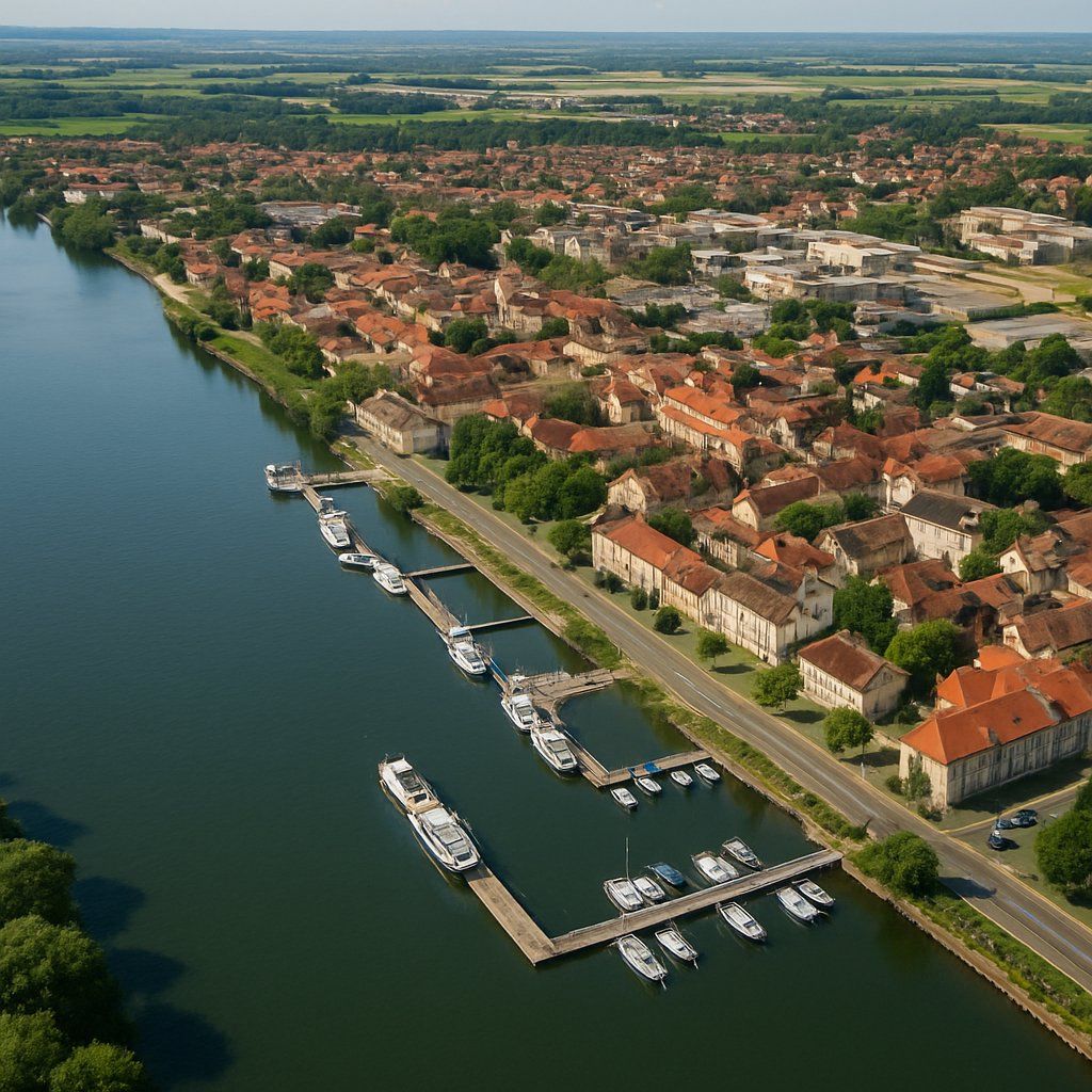 Rastatt Cruise Port - overhead view of the Rastatt itinerary stop located in the Europe - Western Europe cruising region