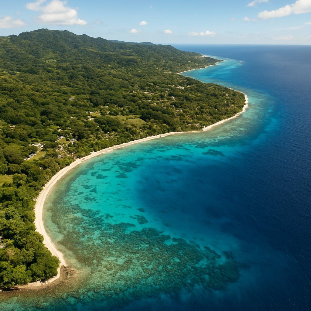Reao Natupe French Polynesia Cruise Port - overhead view of the Reao Natupe itinerary stop located in the South Pacific cruising region