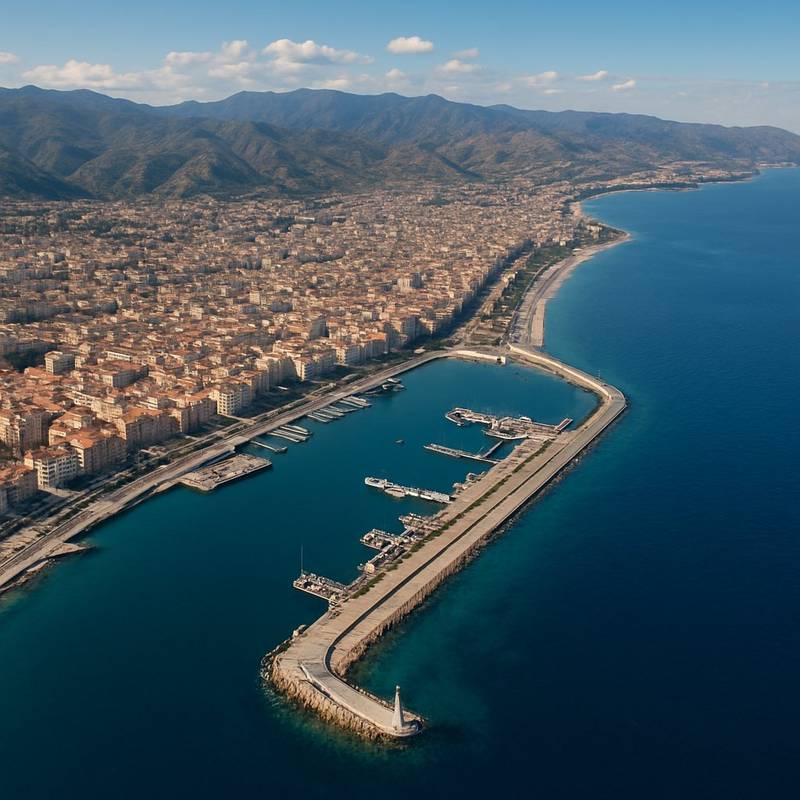 Reggio Calabria, Italy Cruise Port - overhead view of the Reggio Calabria itinerary stop located in the Europe - Mediterranean cruising region