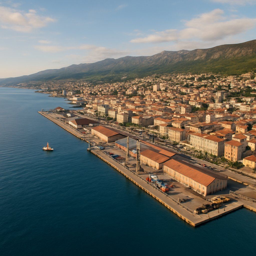 Rijeka Cruise Port - overhead view of the Rijeka itinerary stop located in the Europe - Eastern Europe cruising region