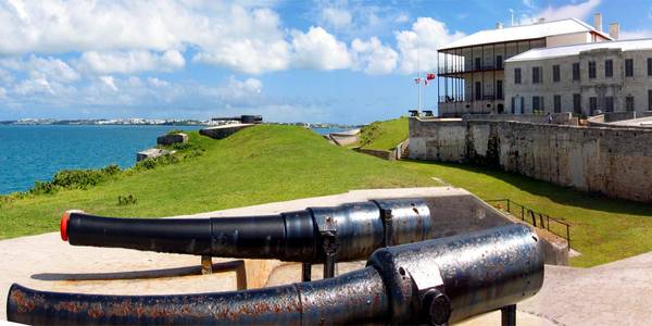 Royal Naval Dockyard, West End, Bermuda Cruise Port - overhead view of the Royal Naval itinerary stop located in the Bermuda cruising region