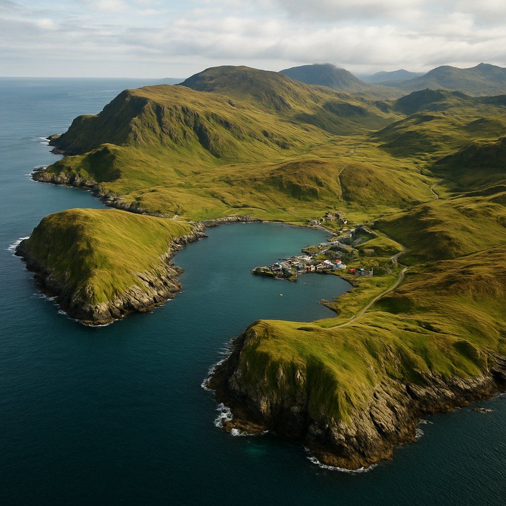 Runde Island, Heroy, Norway Cruise Port - overhead view of the Runde Island itinerary stop located in the Europe - Northern Europe cruising region