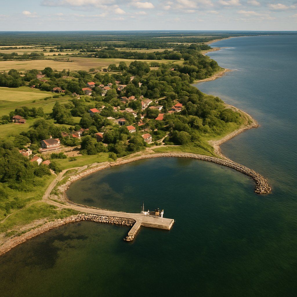 Saaremaa Island, Estonia Cruise Port - overhead view of the Saaremaa Island itinerary stop located in the Europe - Northern Europe cruising region