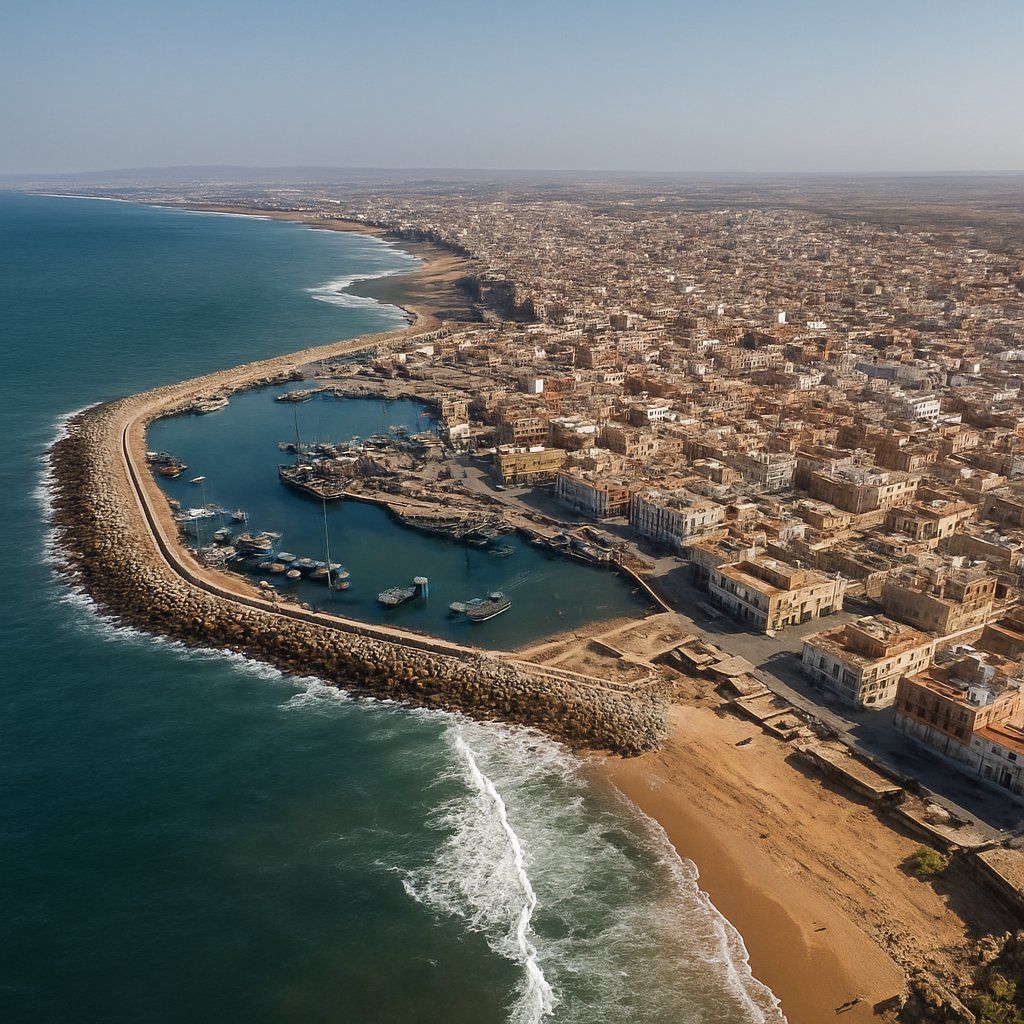 Safi, Morocco Cruise Port - overhead view of the Safi itinerary stop located in the Other (Asia/Africa/Middle East) cruising region