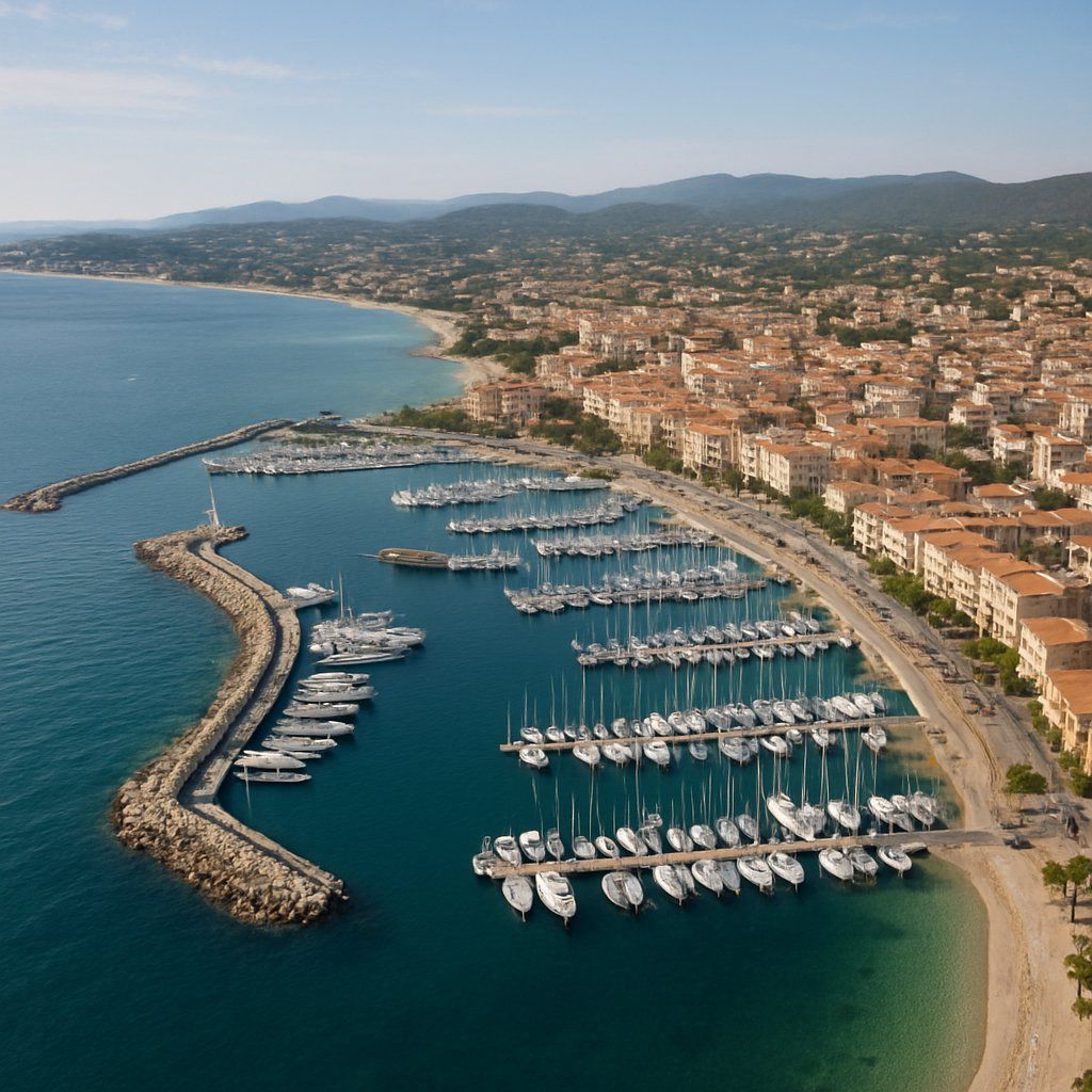 Saint Raphael, France Cruise Port - overhead view of the Saint Raphael itinerary stop located in the Europe - Western Europe cruising region