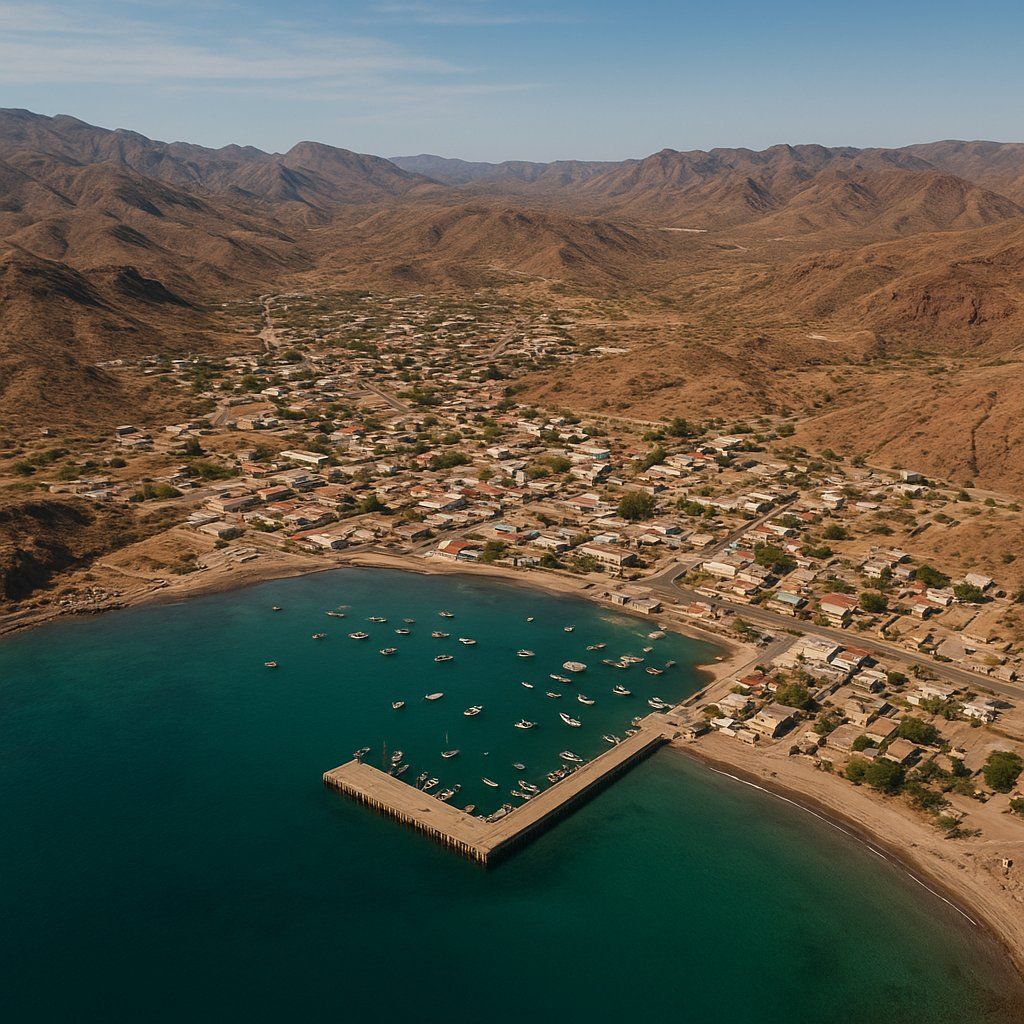 Santa Rosalia Cruise Port - overhead view of the Santa Rosalia itinerary stop located in the Mexico cruising region